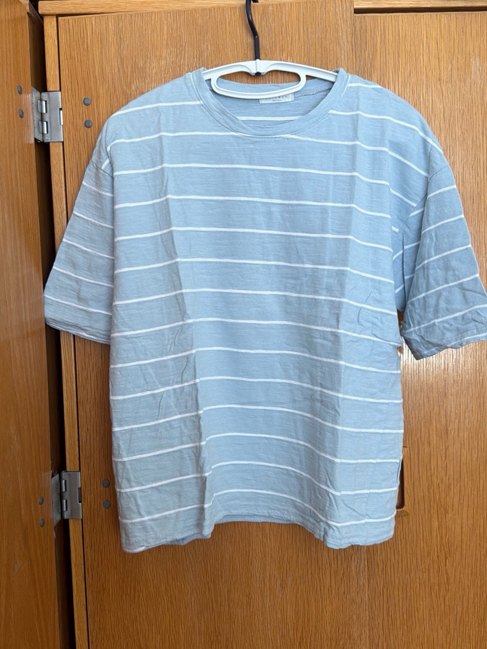 Light Blue Striped Crewneck T-Shirt